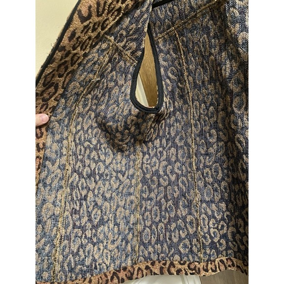 Vintage Coldwater Creek Tapestry Vest Womens  Leopard Print Cheetah Thick Sz M - Picture 10 of 11